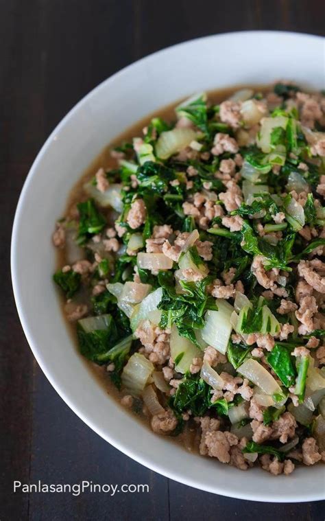 Ginisang Pechay at Giniling with Oyster Sauce .